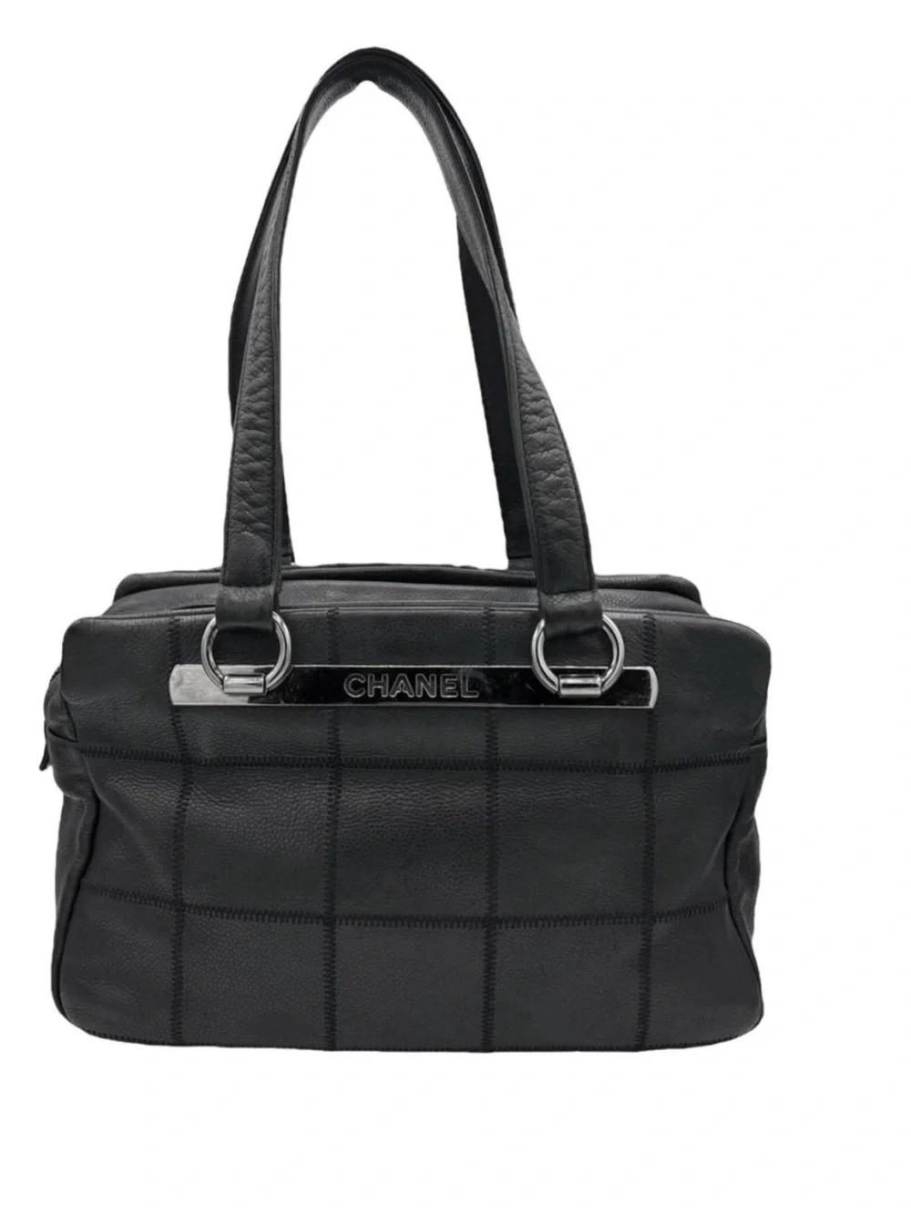 CHANEL Vintage Quilted Caviar Leather Shoulder Bag